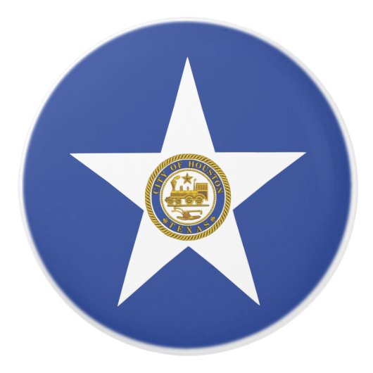 米国ヒューストン州旗とセラミックノブの引っ張り セラミックノブ (正面)