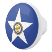 米国ヒューストン州旗とセラミックノブの引っ張り セラミックノブ (右)