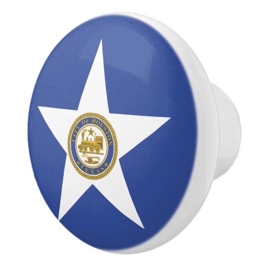 米国ヒューストン州旗とセラミックノブの引っ張り セラミックノブ (右)