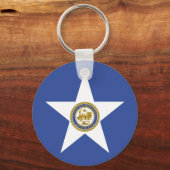 米国ヒューストン州旗を持つキーチェーン キーホルダー (正面)