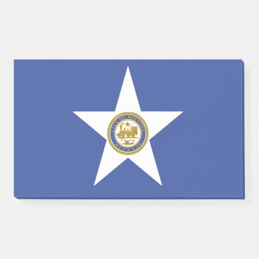 米国ヒューストン州旗を持つノート ポストイット (正面)