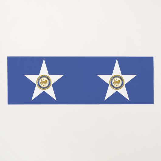 米国ヒューストン州旗を持つヨガマット ヨガマット (裏面(横))