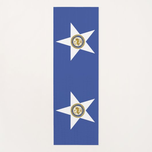 米国ヒューストン州旗を持つヨガマット ヨガマット (正面)