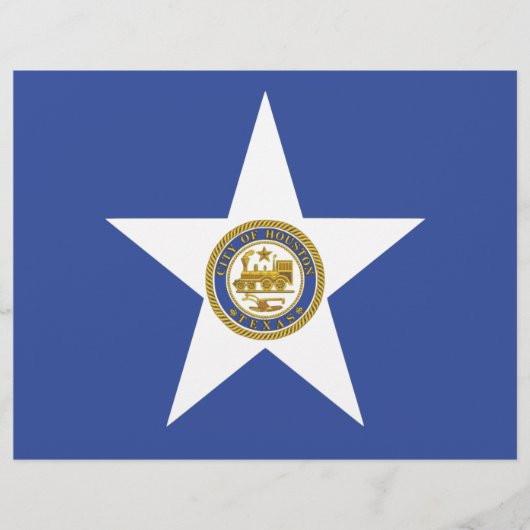 米国ヒューストン州旗を持つレターヘッド (正面)