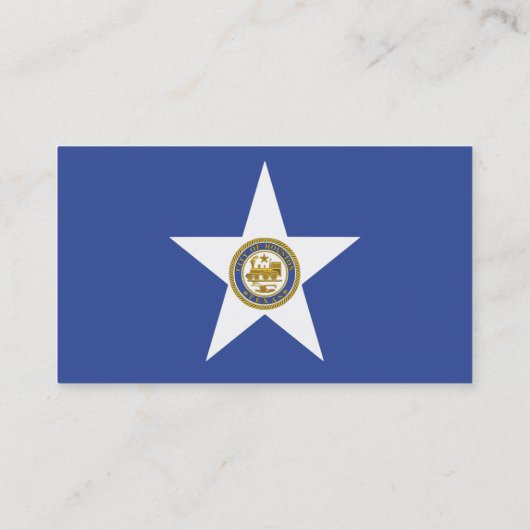 米国ヒューストン州旗を持つ名刺 名刺 (裏面)