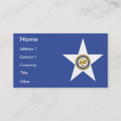 米国ヒューストン州旗を持つ名刺 名刺 (正面)