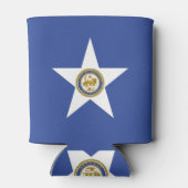 米国ヒューストン市旗を持つクーラーボックス 缶クーラー (裏面)