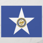 米国ヒューストン市旗を持つフライヤー チラシ (裏面)