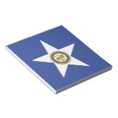 米国ヒューストン市旗を持つメモ帳 ノートパッド (アングル)