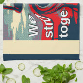 米国ヒラリーは我々が共に強い キッチンタオル (折り畳み)