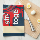 米国ヒラリーは我々が共に強い キッチンタオル (四つ折り)