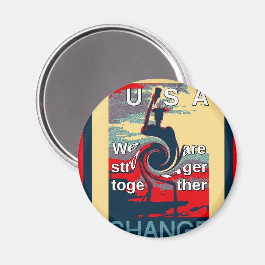 米国ヒラリーは我々が共に強い マグネット (正面/裏面)