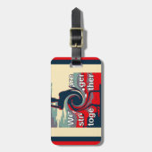 米国ヒラリーは我々が共に強い ラゲッジタグ (正面縦)