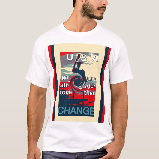 米国ヒラリーは我々が共に強い Tシャツ (正面)