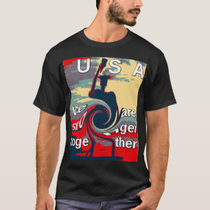 米国ヒラリーは我々が共に強い Tシャツ