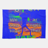 米国ヒラリーは我々が強いことを望む キッチンタオル (横)