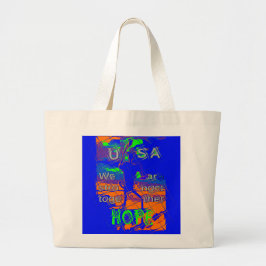 米国ヒラリーは我々が強いことを望む ラージトートバッグ