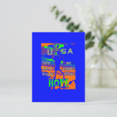 米国ヒラリーは、私たちが一緒に強くなることを願っている ポストカード (スタンド正面)