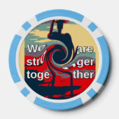 米国ヒラリー・ベビーブルーストライプのエッジ大統領 ポーカーチップ (裏面)