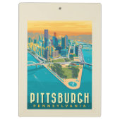 米国ピッツバーグ州(PA) | 鳥瞰図 クリップボード (裏面)