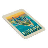 米国ピッツバーグ州(PA) | 鳥瞰図 マグネット (右側)