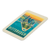 米国ピッツバーグ州(PA) | 鳥瞰図 マグネット (左側)