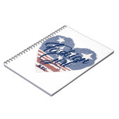 米国ファッションガール米国ハート国旗nyc ノートブック (左側)