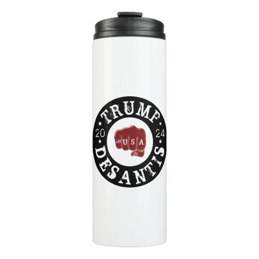米国フィストのタトゥートトランプDeSantis 2024 タンブラー (正面)