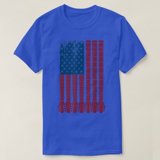 米国フラッグギタープレーヤーギタリストミュージシャン第4位 Tシャツ (デザイン正面)