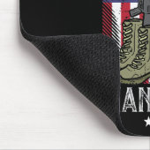 米国フラッグブーツガンヘルメットラベル兵士ありがとうメモリ マウスパッド (コーナー)