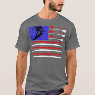 米国フラッグヴィンテージサーフィンサーフボード Tシャツ