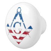 米国フリーマソニック記号 セラミックノブ (右)