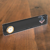 米国フリーマソニック記号 デスクネームプレート (側面)