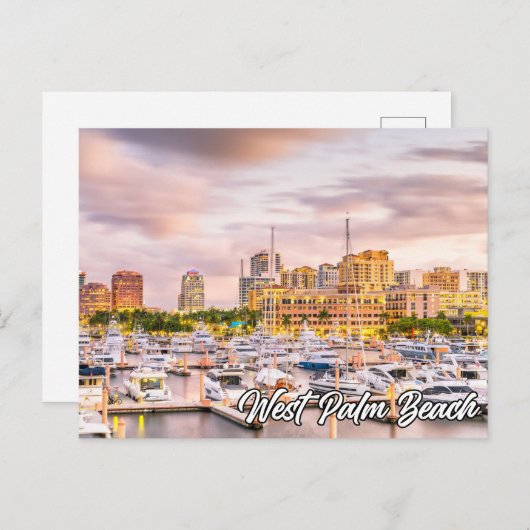 米国フロリダ州ウェストパームビーチ ポストカード (正面/裏面)