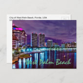 米国フロリダ州ウェストパームビーチ ポストカード (正面/裏面)