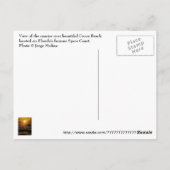 米国フロリダ州ココアビーチの日の出 ポストカード (裏面)