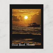 米国フロリダ州ココアビーチの日の出 ポストカード (正面)