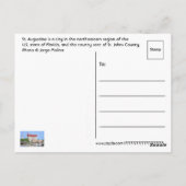 米国フロリダ州セントオーガスティン ポストカード (裏面)