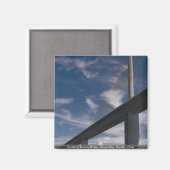 米国フロリダ州タンパ湾サンシャインスカイウェイブリッジ マグネット (正面/裏面)