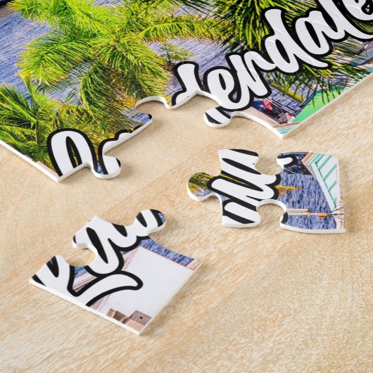 米国フロリダ州ビューティフルフォートローダーデール ジグソーパズル (側面)