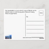 米国フロリダ州フォートローダーデール ポストカード (裏面)