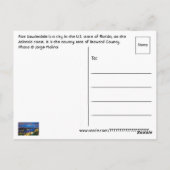 米国フロリダ州フォートローダーデール ポストカード (裏面)