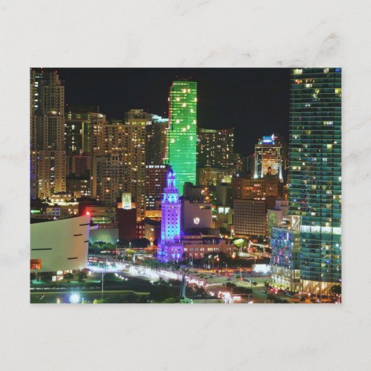 米国フロリダ州マイアミのハガキBiscayne Boulevard ポストカード (正面)