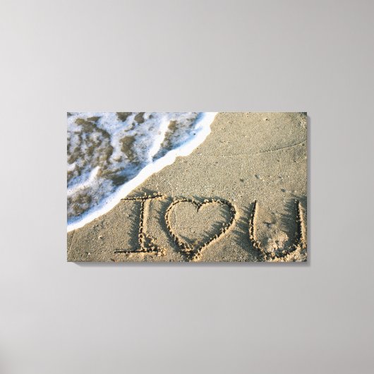 米国フロリダ州マイアミ。私はあなたを愛している キャンバスプリント (正面)