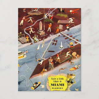 米国フロリダ州ヴィンテージマイアミ –  ポストカード