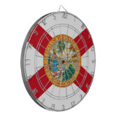 米国フロリダ州旗とダーツボード ダーツボード (正面左)