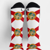 米国フロリダ州旗を持つアスレティッククルー靴下 ソックス (上部)