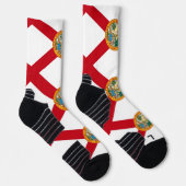 米国フロリダ州旗を持つアスレティッククルー靴下 ソックス (右)