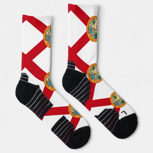 米国フロリダ州旗を持つアスレティッククルー靴下 ソックス