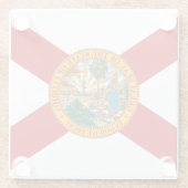 米国フロリダ州旗を持つガラスコースター ガラスコースター (裏面)